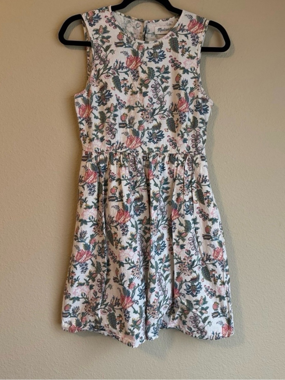 Madewell vintage cottage core floral sleeveless dress